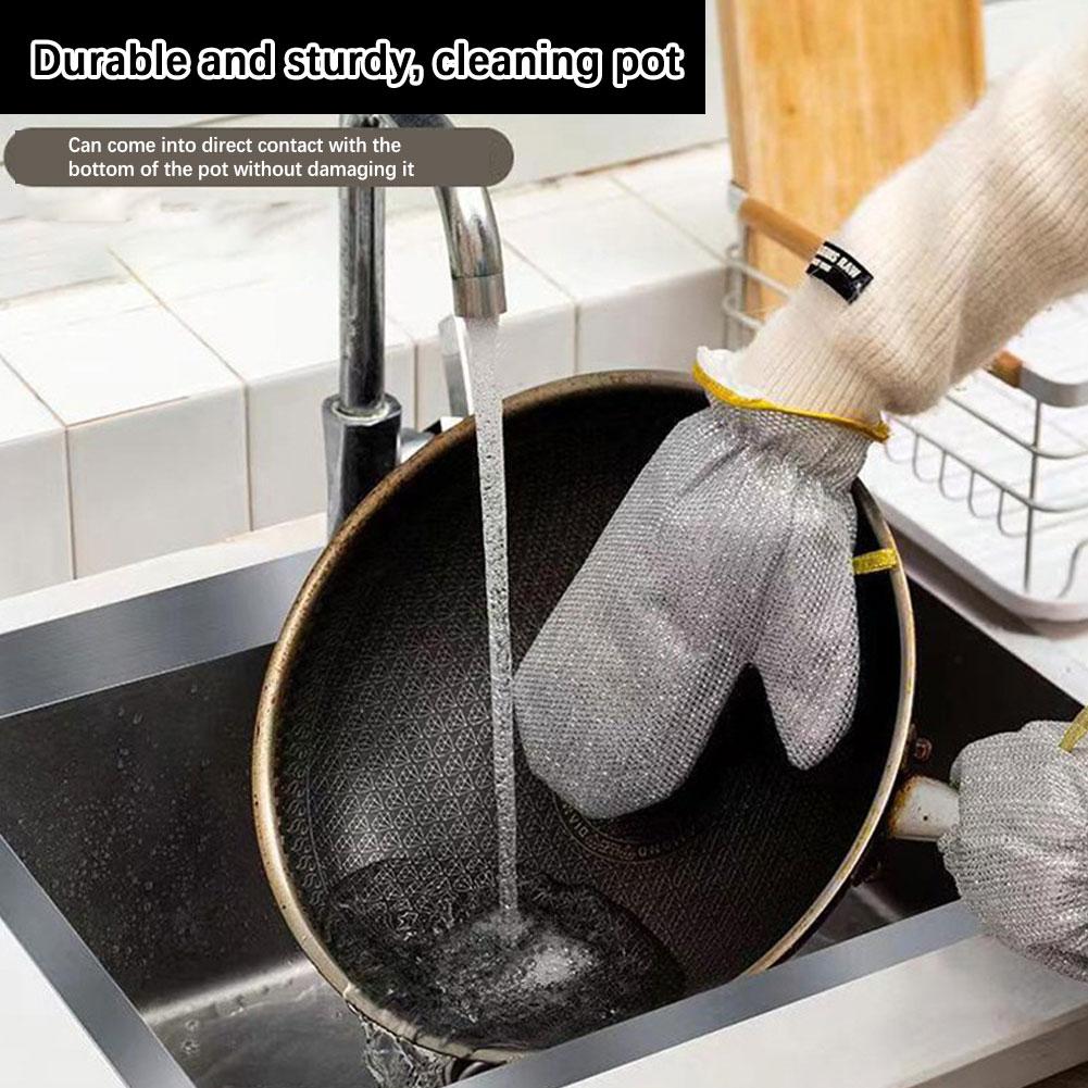 Wire Dishwashing WaterProof Cleaning Gloves