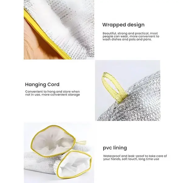 Wire Dishwashing WaterProof Cleaning Gloves