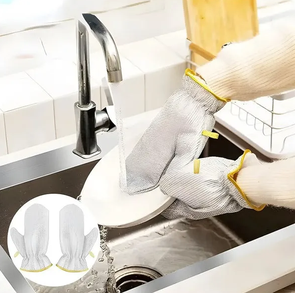 Wire Dishwashing WaterProof Cleaning Gloves