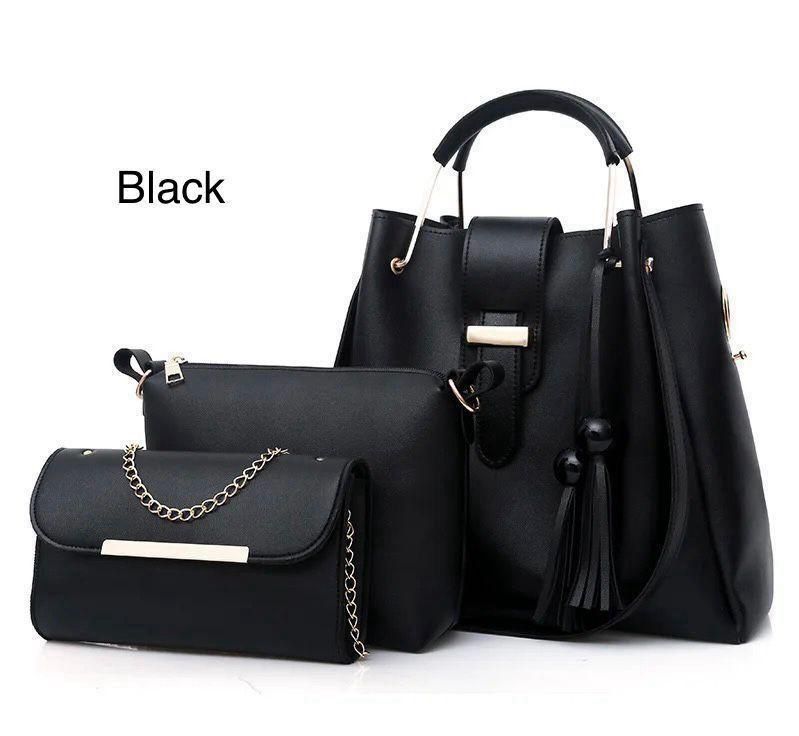 New Collection 3pcs Set Soft Leather Hand Bag