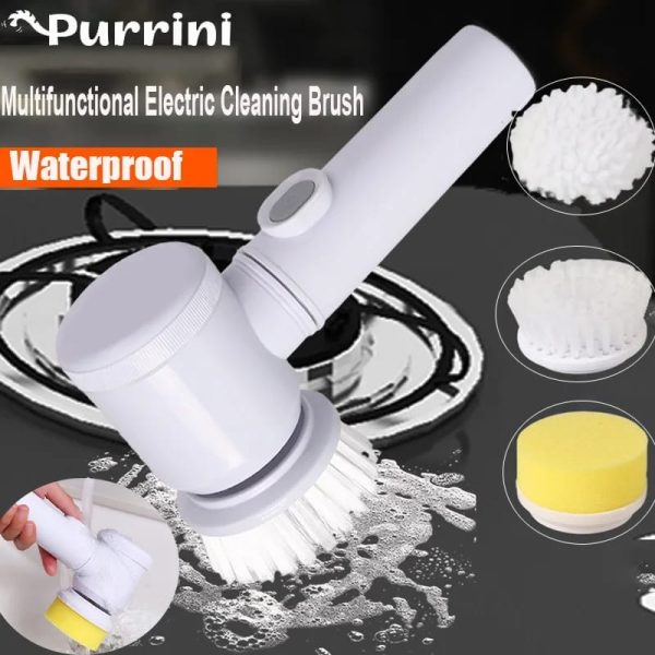 Electric Kitchen Scrub Brush (5 In 1 Electric Brush)