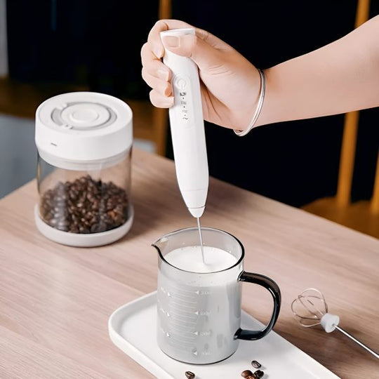 2 in 1 Rechargeable Electric Coffee Beater, Milk Frother, Whisk Egg Beater ☕